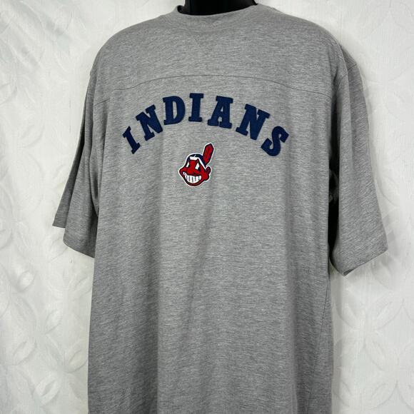 Vintage Lee Sport MLB Cleveland Indians Chief Wahoo Mens Tee Size L - Picture 2 of 7